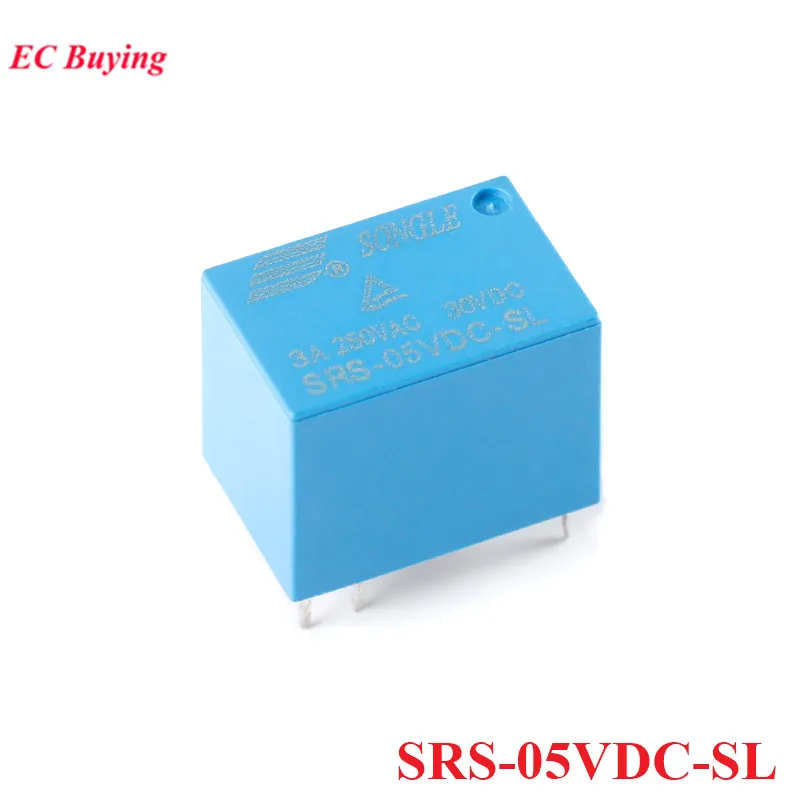 5Pcs/lot Relay SRS-05VDC-SL 5VDC SRS-12VDC-SL 12VDC SRS-24VDC-SL 24VDC DC 5V 12V 24V 6Pin 3A Power Converter Relais Rele