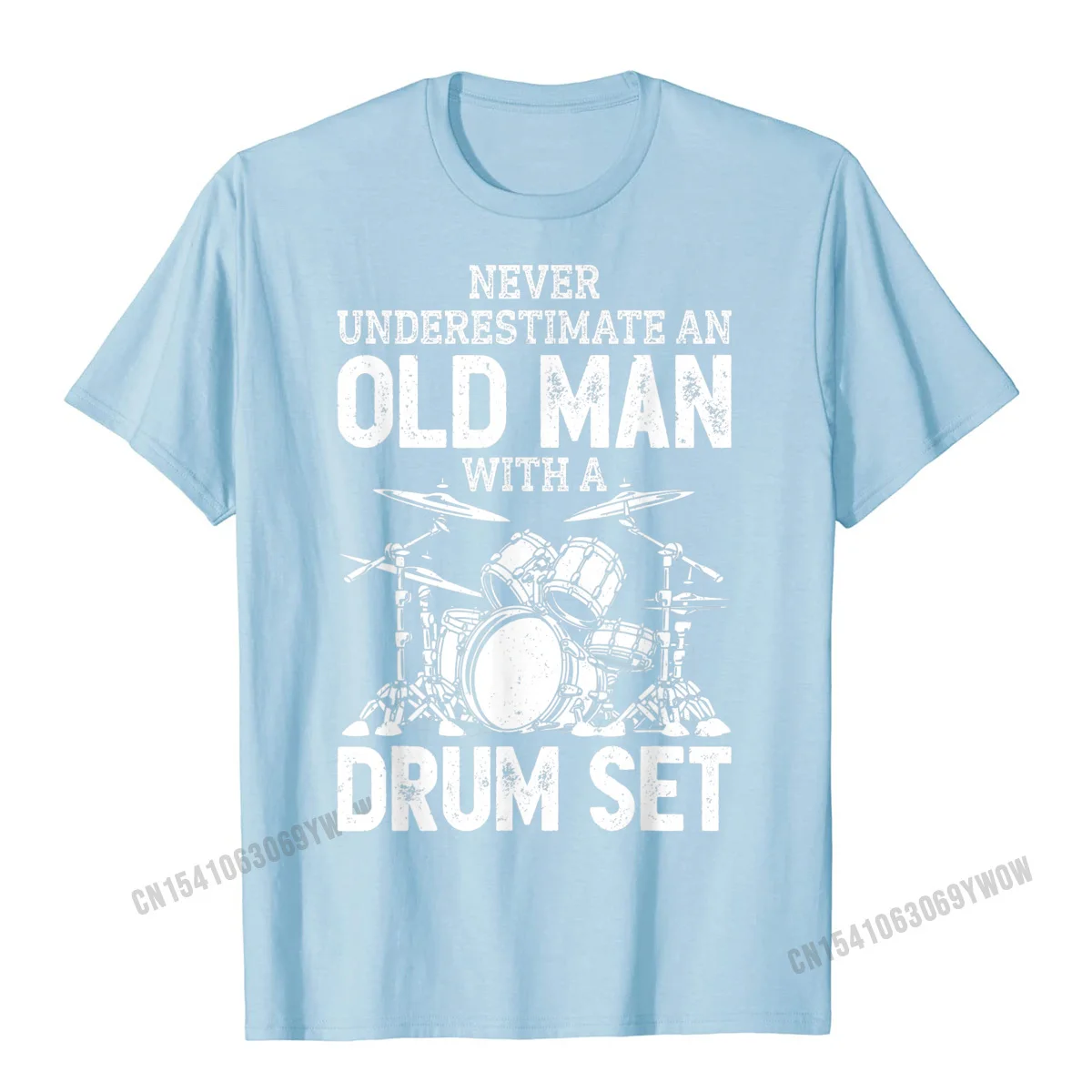 Drummer Never Underestimate An Old Man With A Drum Set Funny T-Shirt Harajuku Printed Tops & Tees New Coming Man T Shirts