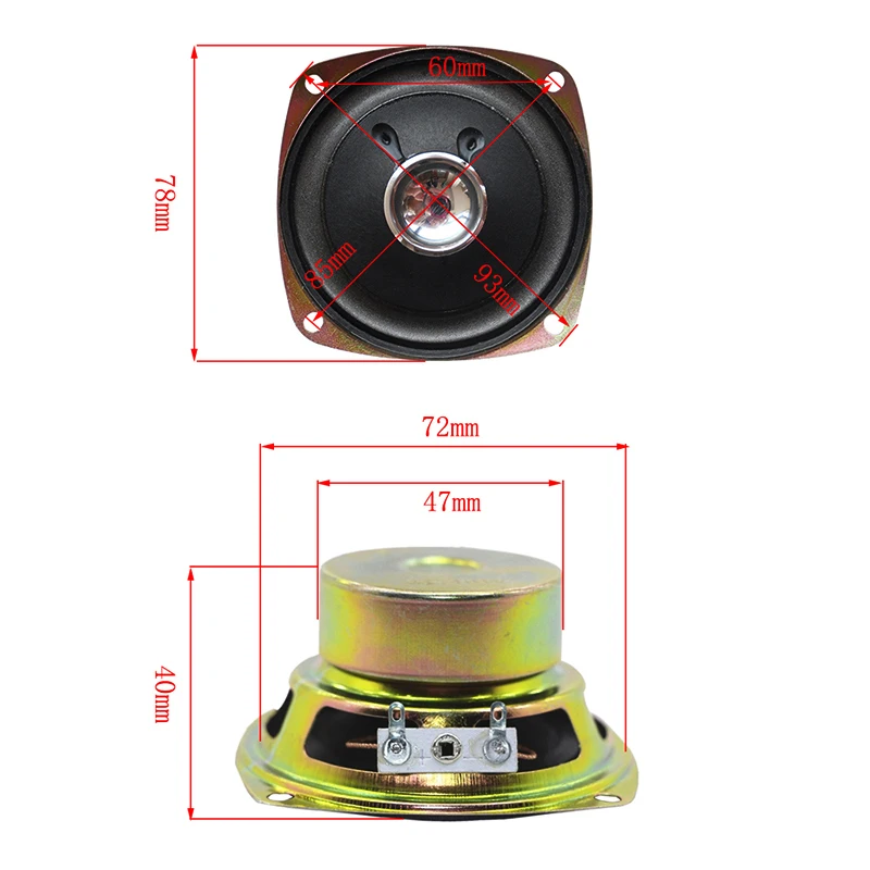 3 بوصة كامل المدى المتكلم 10 واط 4Ohm الصوت سماعات محمولة مكبر الصوت المغناطيسي HIFI محمول Altavoz المسرح المنزلي لتقوم بها بنفسك 2 قطعة