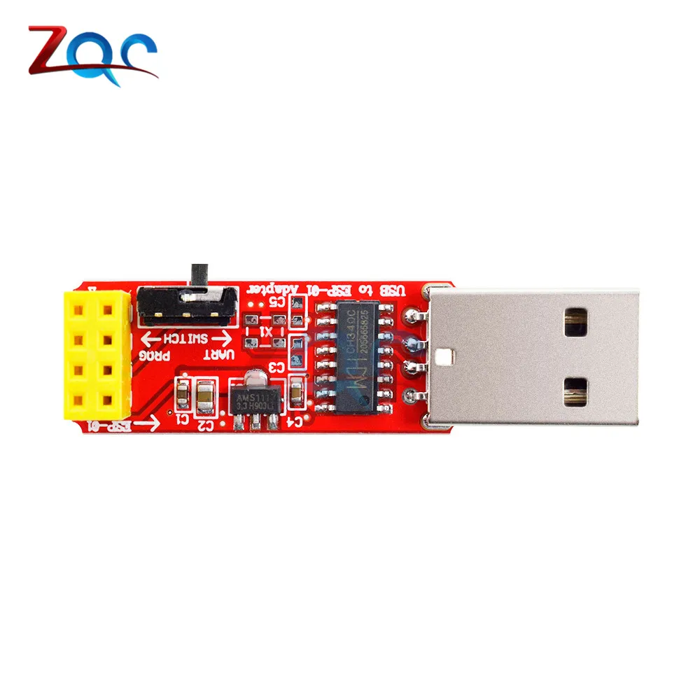 CH340 USB to ESP8266 Serial ESP-01 ESP-01S Adapter Wireless WiFi Development Board ESP01 ESP01S Programmer Adapter Module