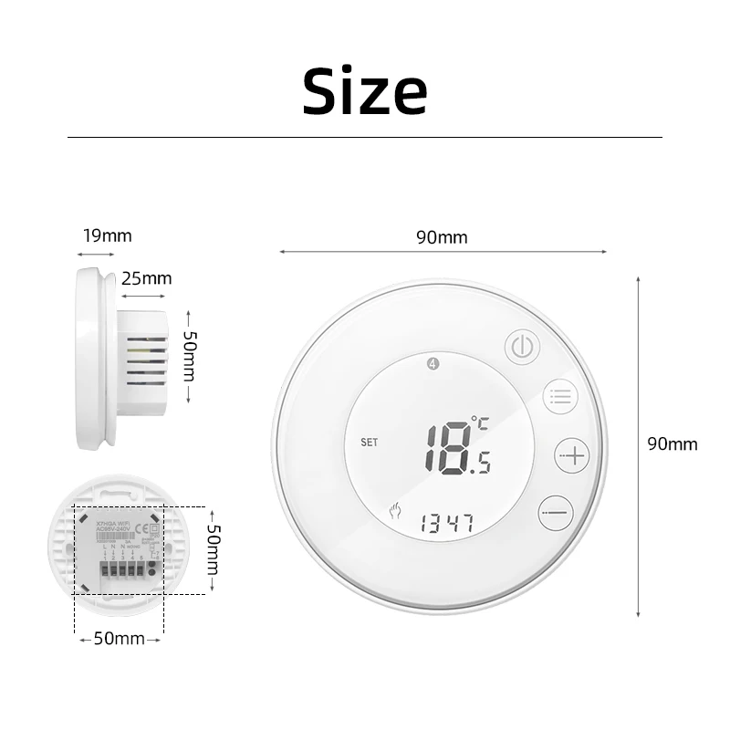 Tuya Smart Life,WiFi Smart Thermostat Temperature Controller for Water/Electric Floor Heating,Gas Boiler,Works with Alexa Google