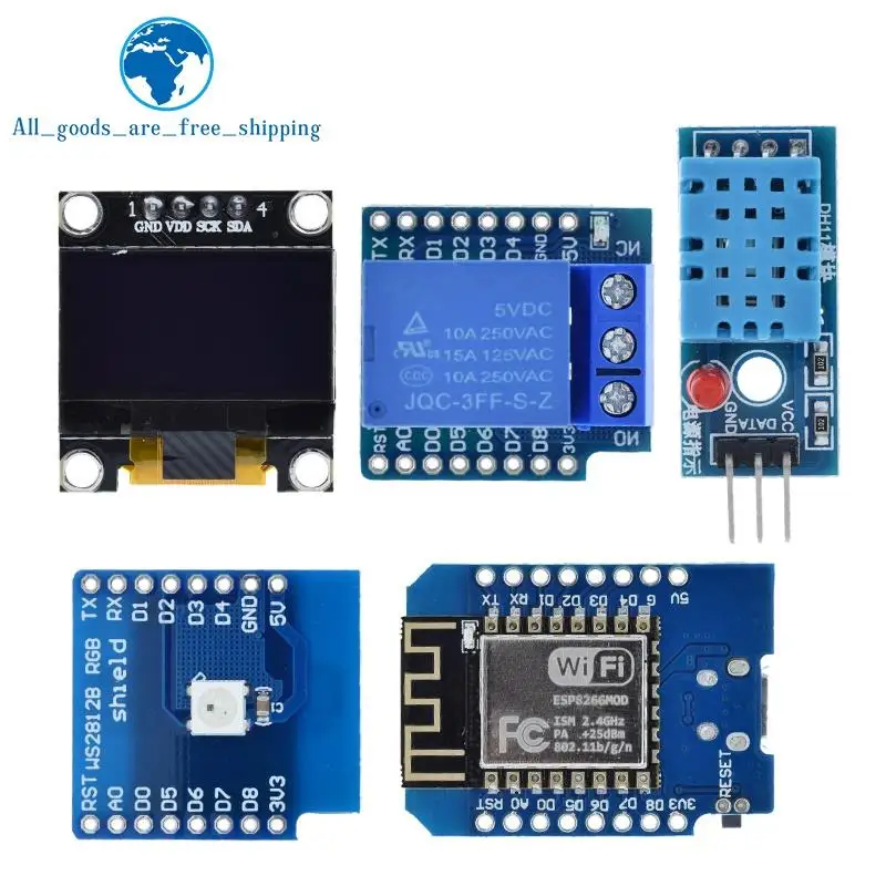 

ESP8266 ESP-12 ESP-12F CH340G CH340 V2 USB WeMos D1 Mini WIFI Development Board D1 Mini NodeMCU Lua IOT Board 3.3V With Pins