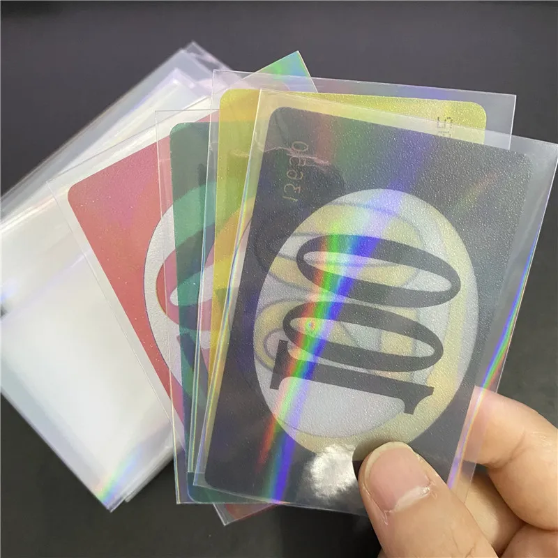 50 Pieces Laser Rainbow Flashing Card Sleeves For Board Game Tarot Card Shield Protector Cover