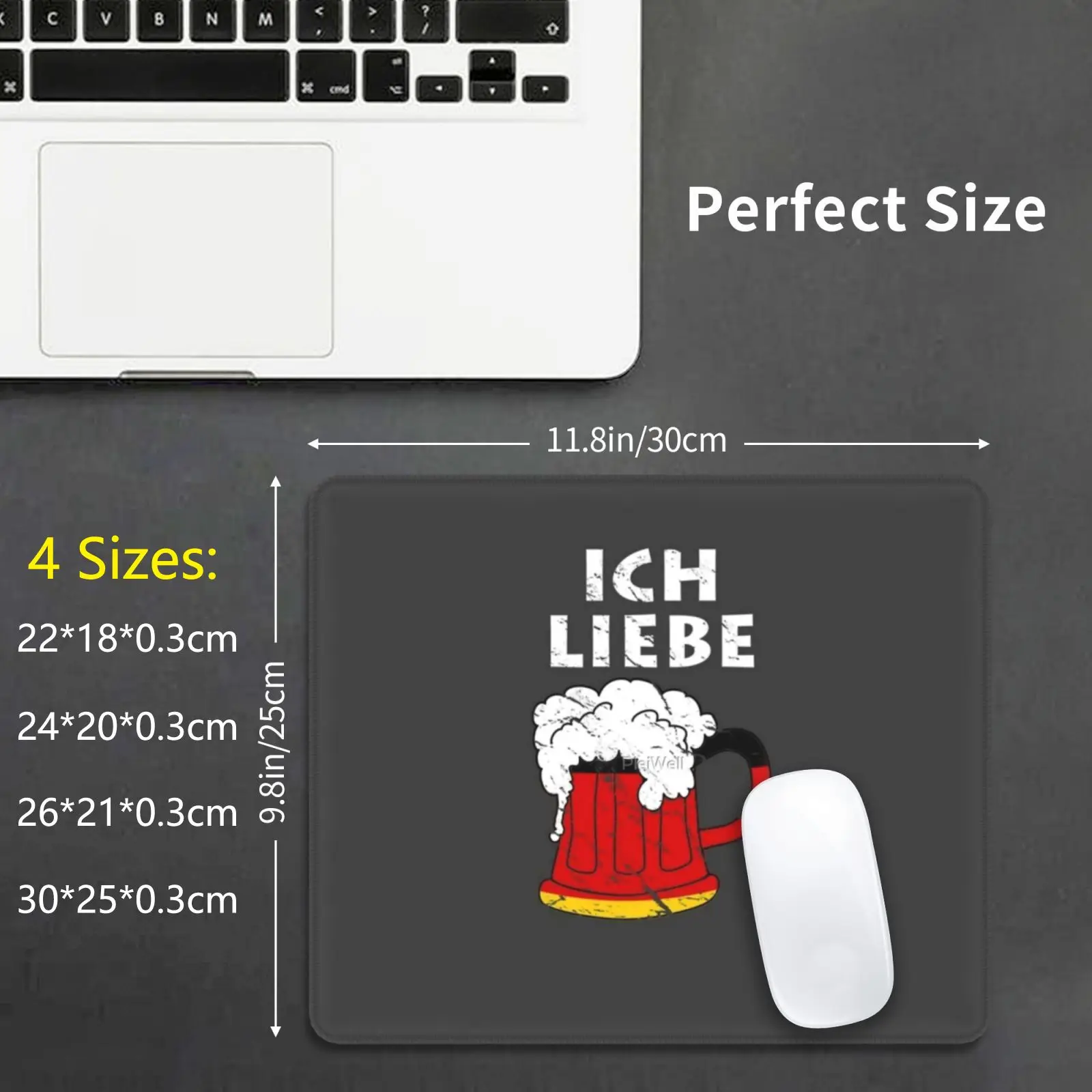 Ich Liebe Bier Proud German Beer Lovers Germany Flag Mouse Pad DIY Print Cushion German Germany Deutschland