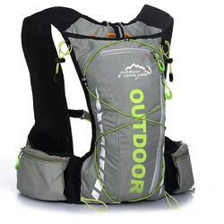 Mochila de Ciclismo para Hombre y Mujer, Bolsa de Nailon Impermeable para Senderismo, Camping y Llevar Botella de Agua, Capacidad de 8 Litros250 ml, Incluye Bolsa de Agua de 1.5l