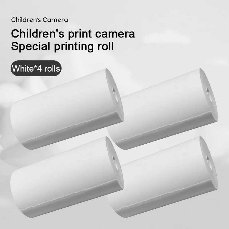 Thermal Printing Photo Paper for Children's Camera Instant Camera 4 Rolls Photo Printing Paper Replacement Paper for Kids Camera