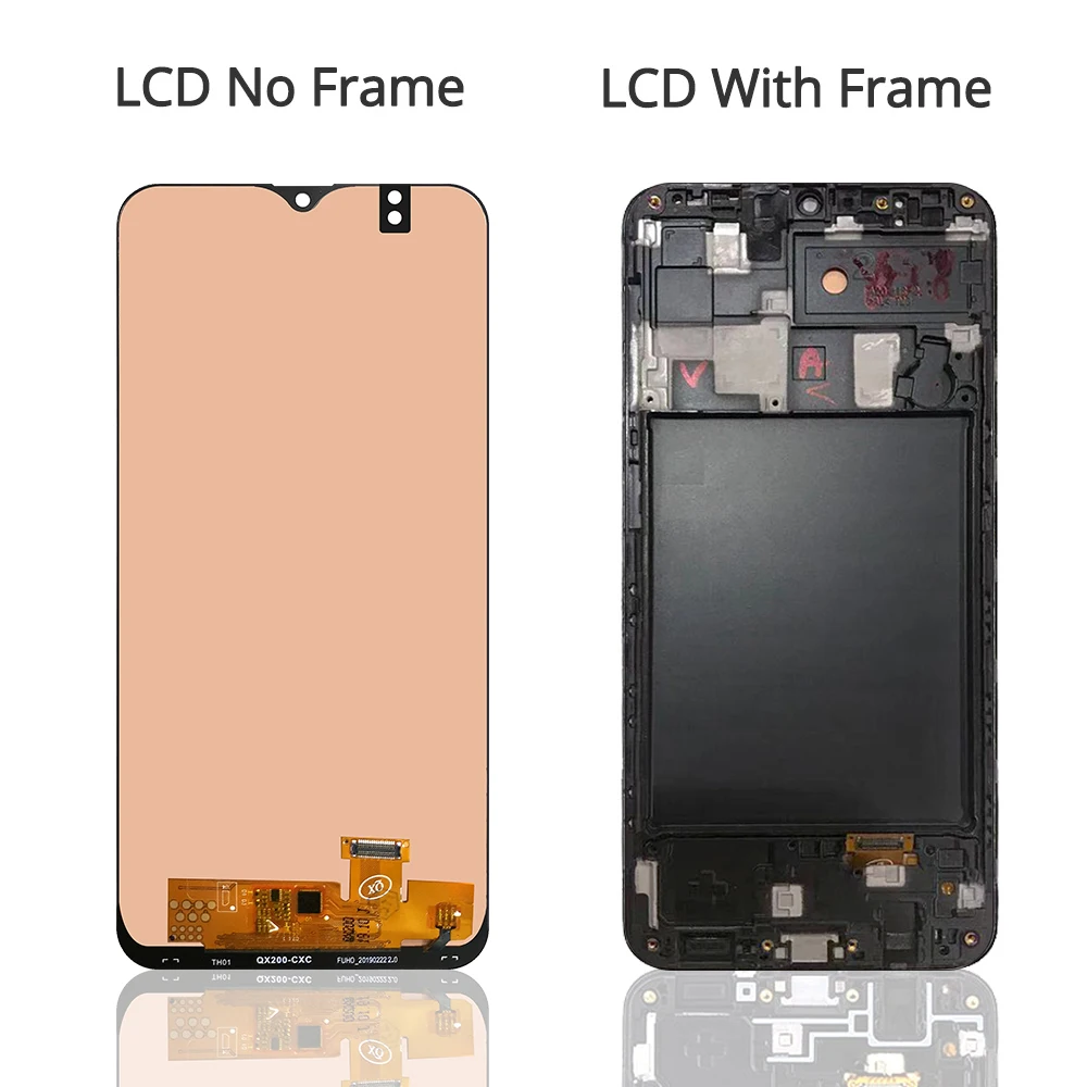 6.4'' For Samsung A20 A205 SM-A205F LCD Screen Assembly Replacement Repair Parts With Frame For A20 LCD Display