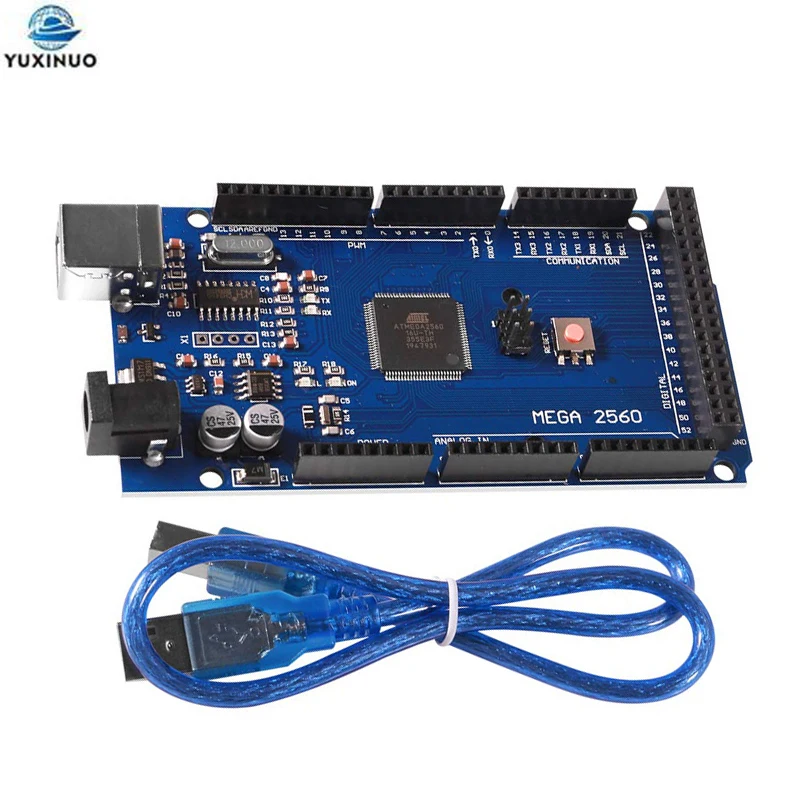 

New MEGA2560 MEGA 2560 R3 (ATmega2560-16AU CH340G) AVR Development Board Compatible Microcontroller Card + USB Cable for Arduino