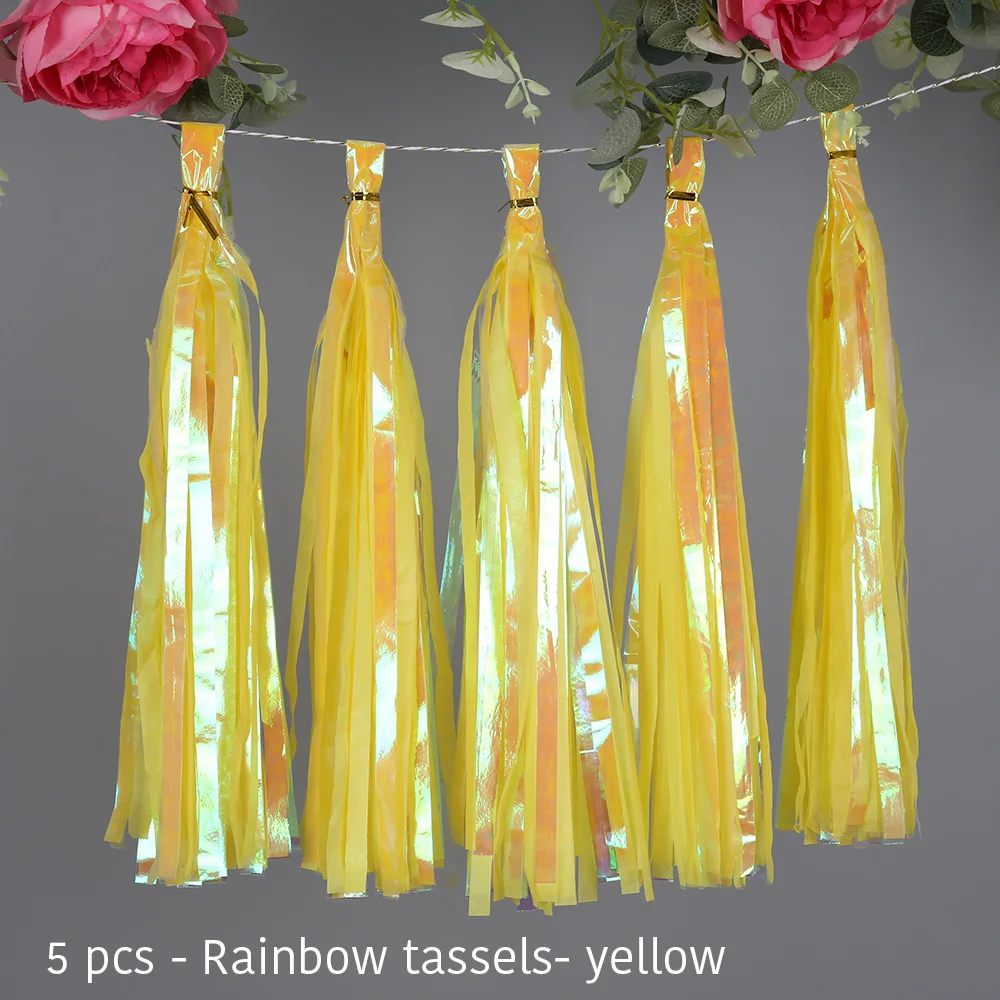 Roségold Schillernde DIY Seidenpapier Quastengirlanden für Babyparty Junggesellinnenabschied Hochzeit Geburtstag Party Dekorationszubehör – Detail 17