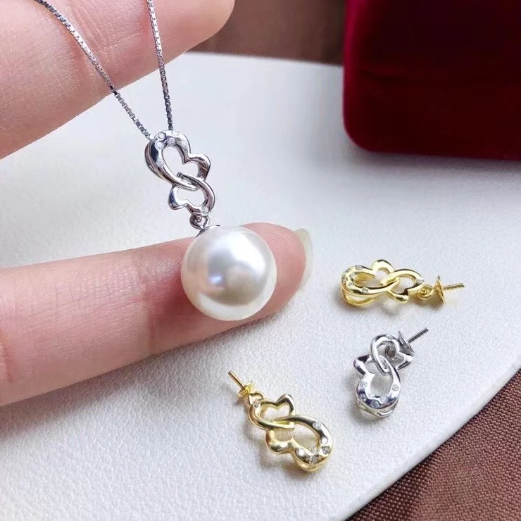 

New Arrival DIY Making S925 Sterling Silver Pendant Base Mountings Findings Settings Jewelry Fittings Women Accessories 3pcs/lot