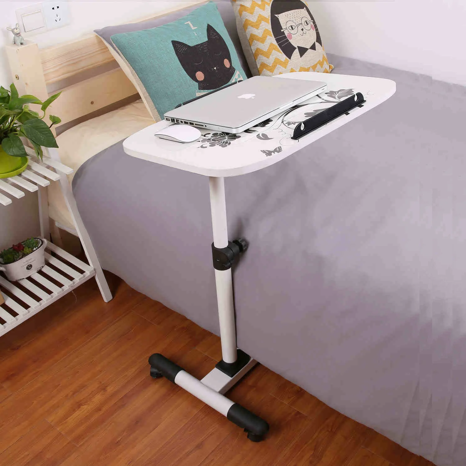 Bedroom Furniture Lazy Folding Computer Desk Adjustable Portable Laptop Rotating Mobile Lifting Bedside Multifunctional Table