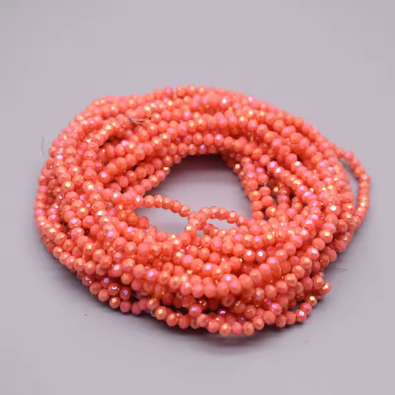 Yanqi 2 3 4mm Rondell Austria Faceted Crystal Beads Round Glass Beads Loose Spacer Beads for Jewelry Making DIY - Image 40