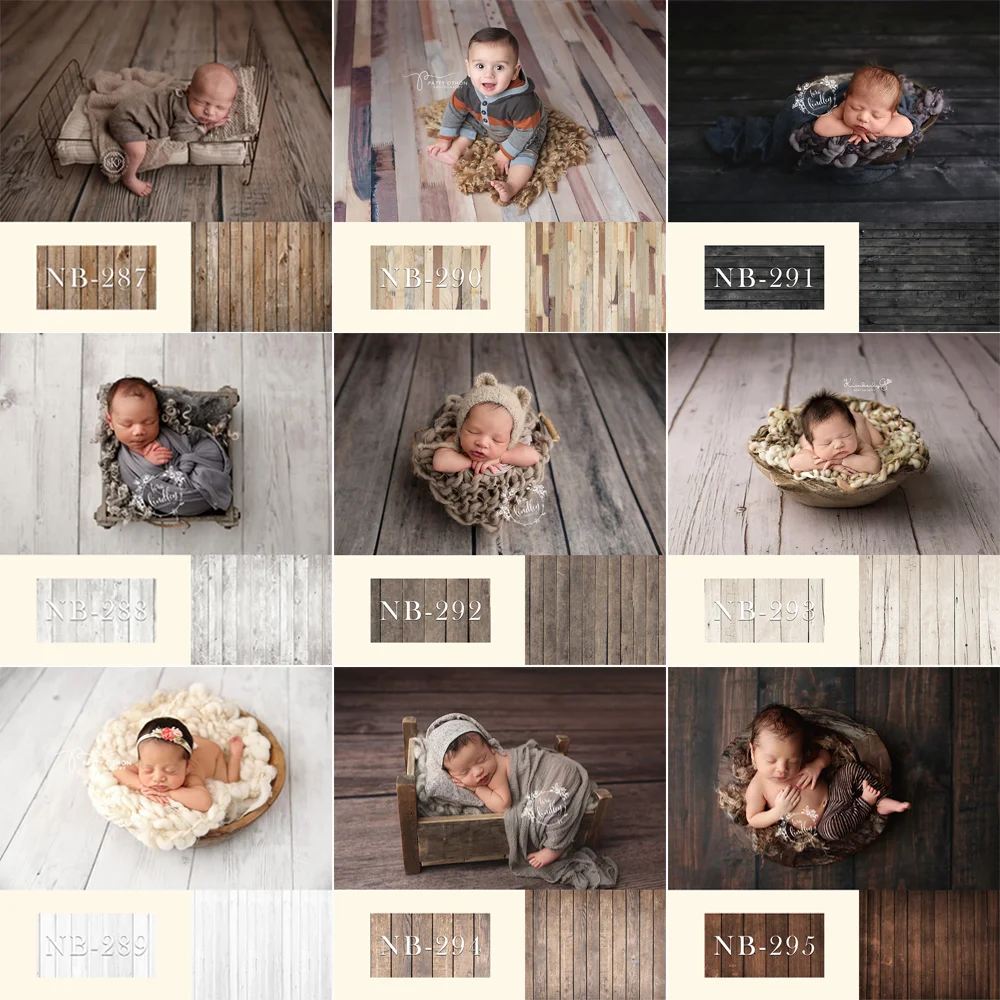 

Photography Background Newborn Style 3D Printing Baby Shower Birthday Party Wood Floor Wall Backdrop For Photo Studio 40X40cm