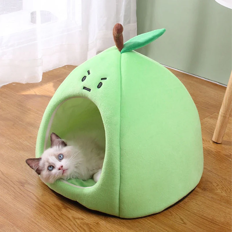 Imagem -05 - Lavável Cesta Espreguiçadeira Cama para Cães e Gatos Almofada Macia Quente Conforto Pet Mat Gatinho Caverna Tenda Fofo Cães Pequenos