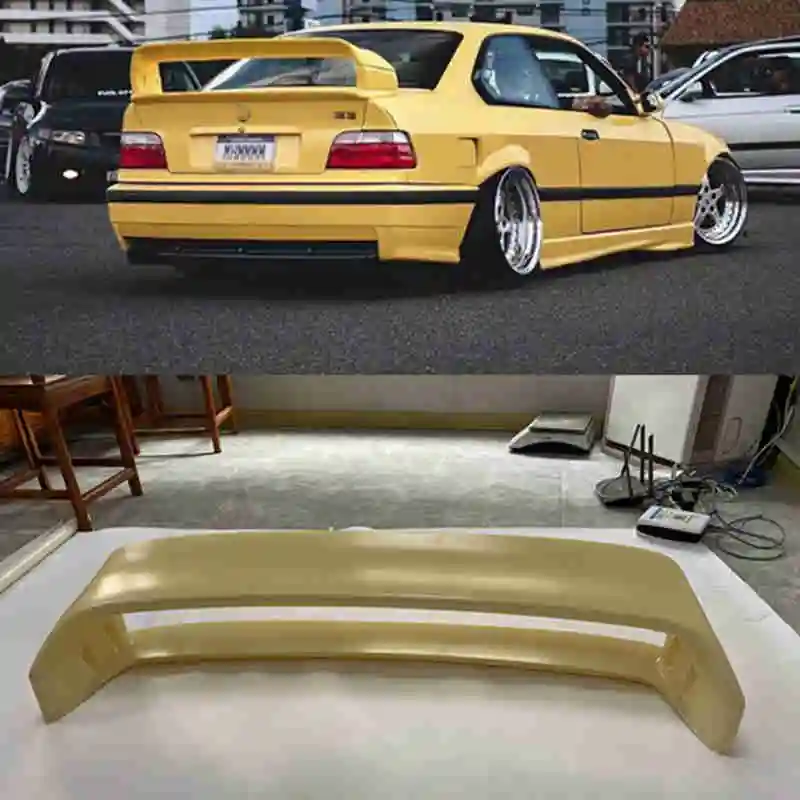 For BMW E36 M3 spoiler 1990-2000 BMW M3 series GT Style spoiler E36 Series 3 coupe ABS plastic materail unpainted spoiler