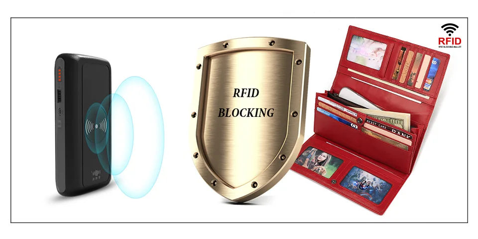 Lange Damen-Geldbörse aus echtem Leder, RFID-Trifold-Multi-Kreditkartenhalter, Schlitz mit Handytasche, luxuriöse Damen-Geldtasche – Detail 5
