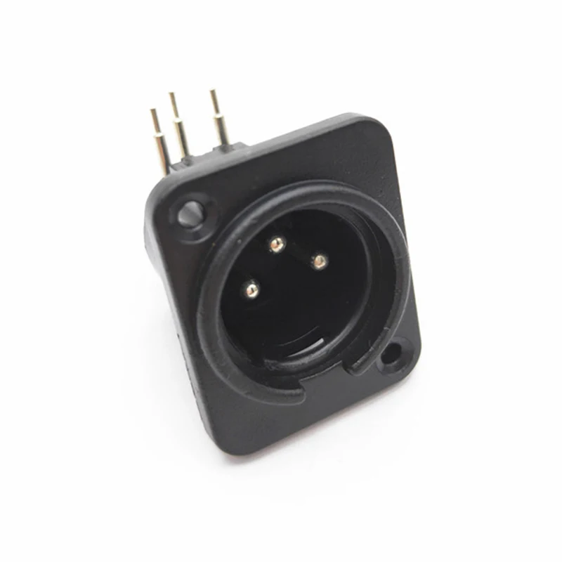 Black XLR 3pin 3 pin Male Female Jack Panel Mount Chassis PCB Socket Connector