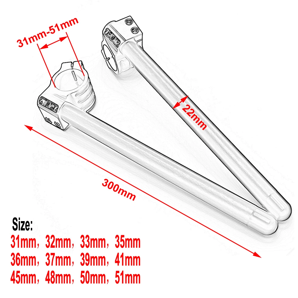 Silver Fork Tube Motorcycle Clip On 7/8\