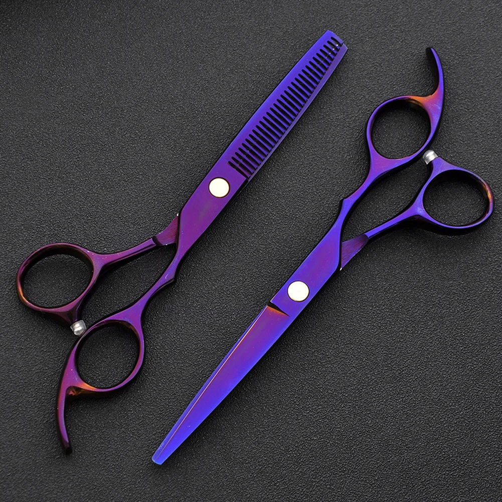 

2pcs Japan 440c Hair Scissors for Hairdressers Barber Shop Supplies Titanium Professional Hairdressing Scissors for Cutting Hair