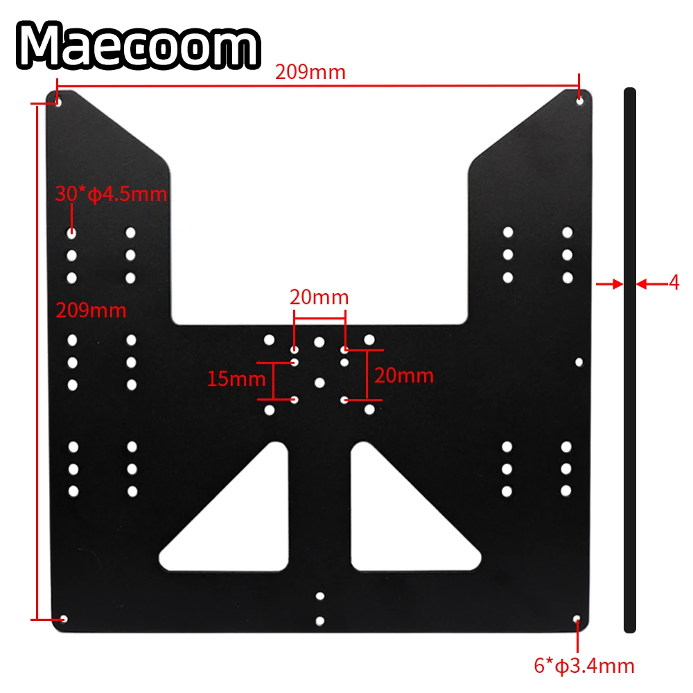 Mk3 mk2-加熱ベッド,3dプリンター用部品,reprap mendel,220x220mm,アルミニウムプレート3mm,pcbアクセサリ