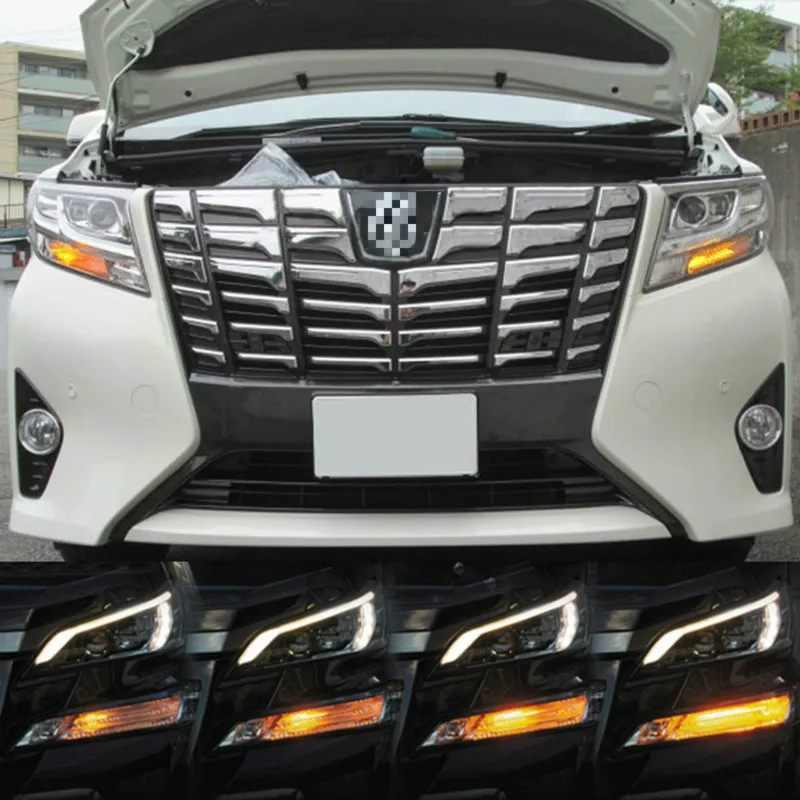 

2PCS Car Dynamic turn signal light For Toyota Alphard Vellfire 20 Vellfire 30 LED DRL Daytime Running Light