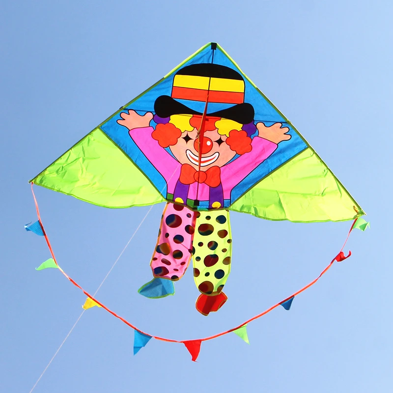 Free shipping Clown kite flying line toys nylon children kite factory for kids Steering wheel kitesurfing snake eagle scruples