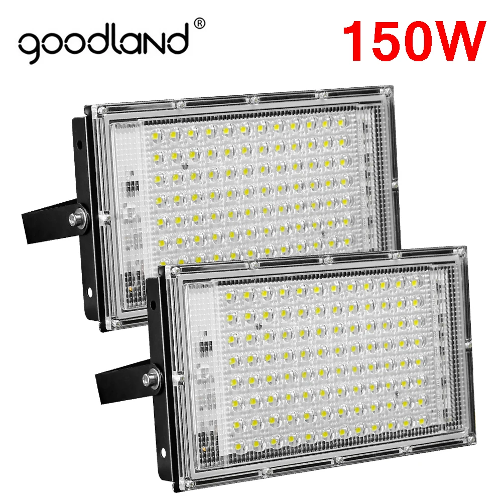 

Goodland Flood Light LED Spotlights Outdoor Lighting 150W Foco LED Exterior Projector Floodlight 220V Street Lamp Wall Garden