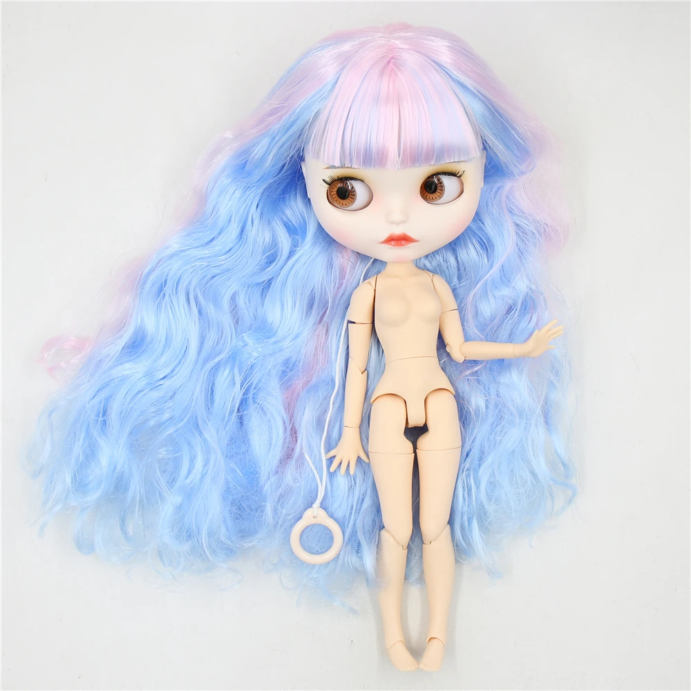 ICY DBS Blyth doll white skin dark skin joint body custom doll blue hair pink hair matte face 1/6 bjd toy anime girls