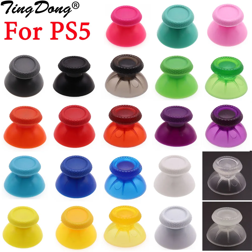 

2pcs=1pair Analog Cover 3D Thumb Sticks Joystick Thumbstick Mushroom Cap For Sony PS5