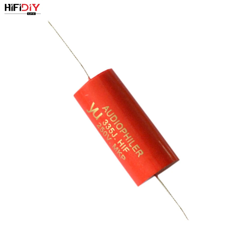 Hifidiy live-capacitor vermelho mkp, "5.6uf 8.2uf 10uf 12uf 15uf 18uf 22uf, divisor de frequência não polar,