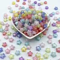 New 50pcs 10mm Acrylic Color Five-pointed Star Loose Beads Children Handmade DIY Bracelet Necklace Beaded Jewelry Accessories