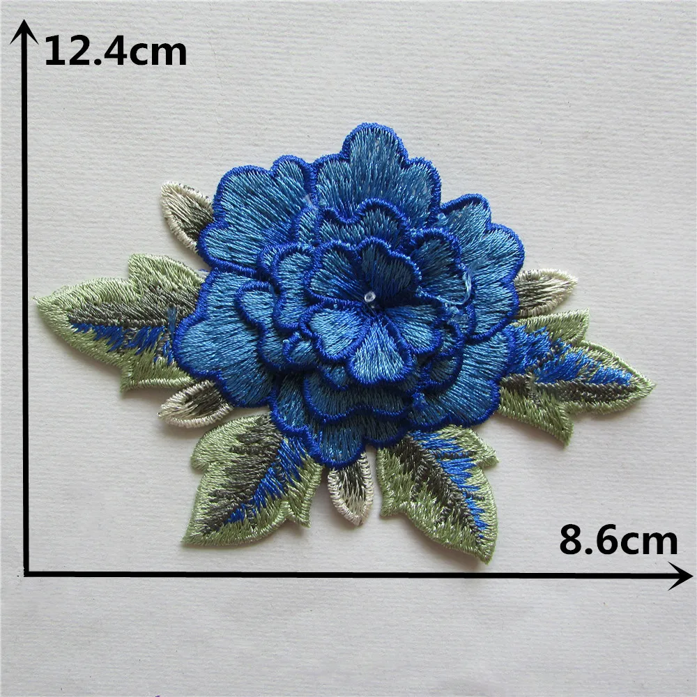 High quality lace fabric 3D flower applications Lace collar DIY sewing Laces Craft materials embroidered for dresses accessories