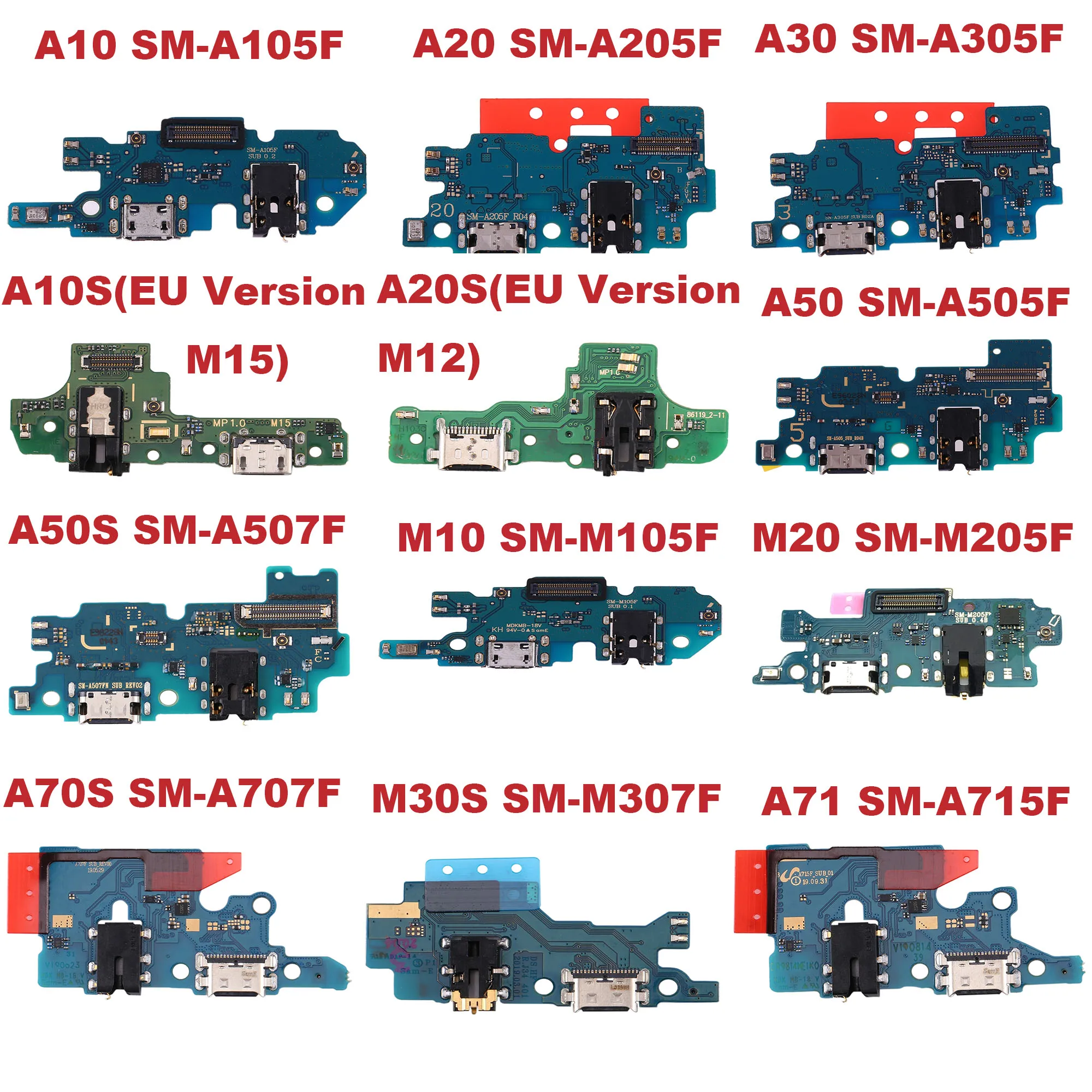 

Charging port board for Galaxy A10/A10s/A20/A30/A50/M10/M20/a20s/A50S/a70s/m30s/A71 sm-a105/A205/305/A505/M105/M205/A715/M307