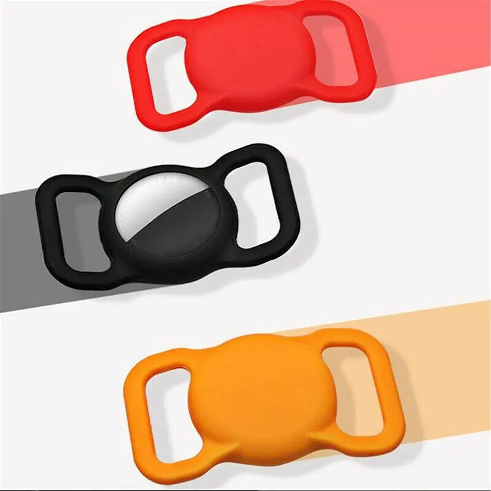 2021 Pet Silicone Protective Case GPS Finder Dog Cat Collar Loop For Apple Airtags For Apple Locator Tracker Anti-lost Device