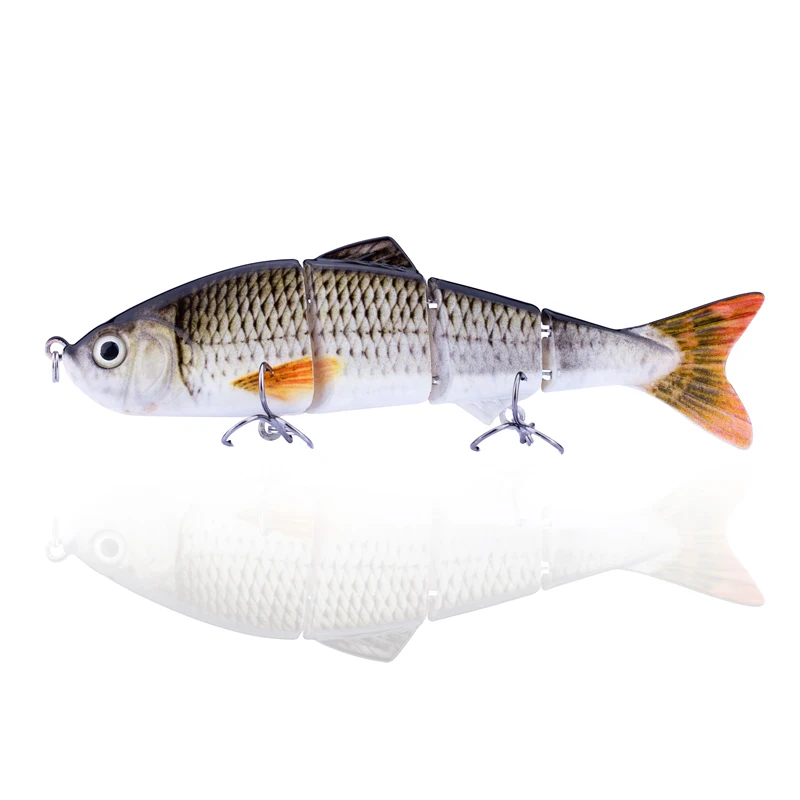 Frei kombinierbares Set 125mm/17g Mehrteilige Schwimmköder 4-Segment-Wobbler Angelköder-Set Crankbait-Köder Harter Kunstköder