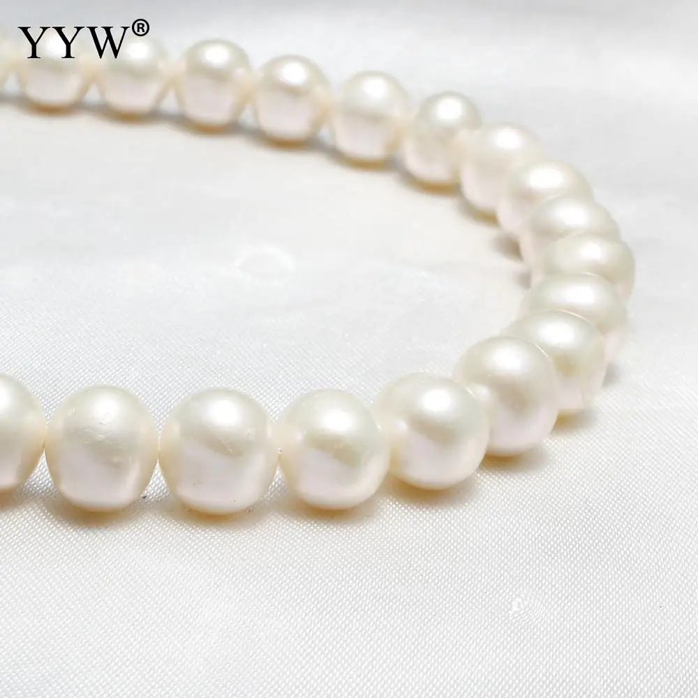 High Quality 10-11mm 100% Natural Freshwater Pearl Beads White Potato Pearl Loose Beads For DIY Necklace Bracelat Jewelry Making