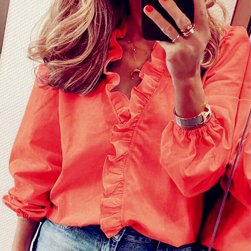 New Women Spring Autumn Summer Chiffon Tops Tees Plus Sizes Big Large Long Sleeve Shirt Casual Femme Blouse Shirts Befree Boho