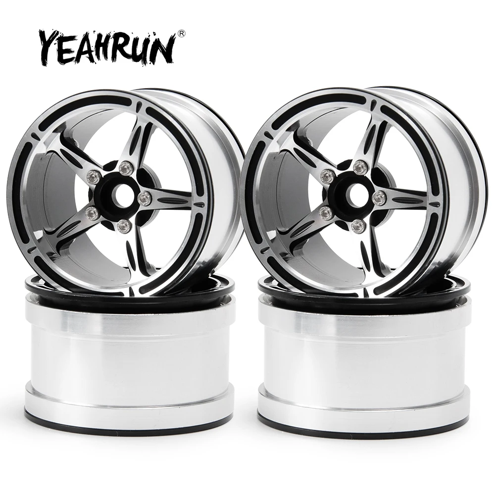 YEAHRUN Metal Alloy Beadlock 2.2 inch Wheel Rims Hubs for Axial Wraith 90048 TRX-4 TRX-6 1/10 RC Crawler Car Upgrade Parts