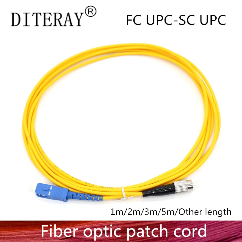 

FC TO SC/UPC Fiber Optic Patch Cord Cable FC-SC 1/3/5/10/20/30M Jumper Single Mode Simplex 2.0mm Optical Fibra Optica FTTH