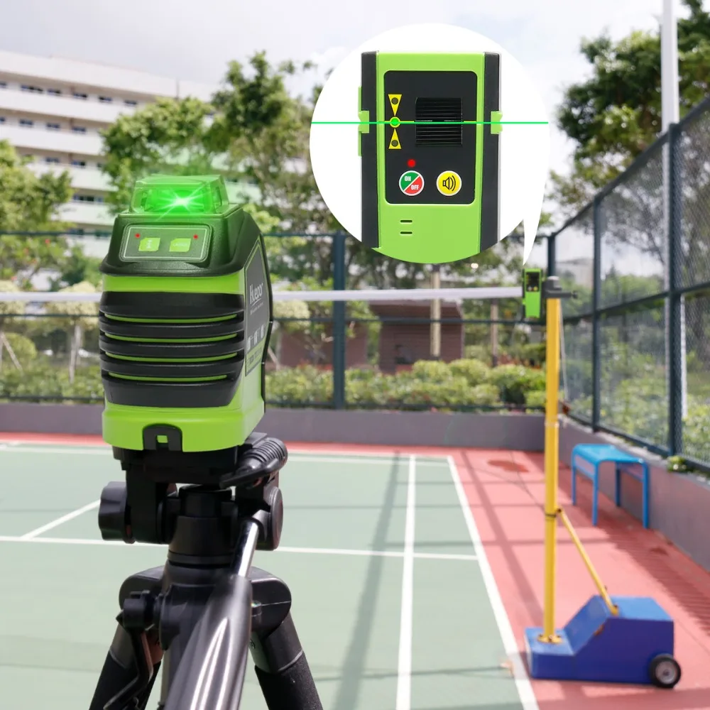 Imagem -05 - Huepar-green Beam Laser Level com Plumb Dots Auto-nivelamento 360 ° Rotary Cross Line Vertical e Horizontal Ferramenta de Medição Linhas