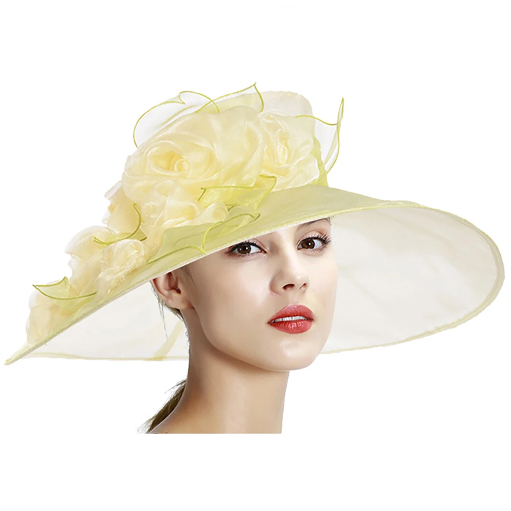 Fashion Church Caps For Women, Beach Summer Hats ,Organza Hats That Fancy Hats Used In Special Occasion Party S10-1576