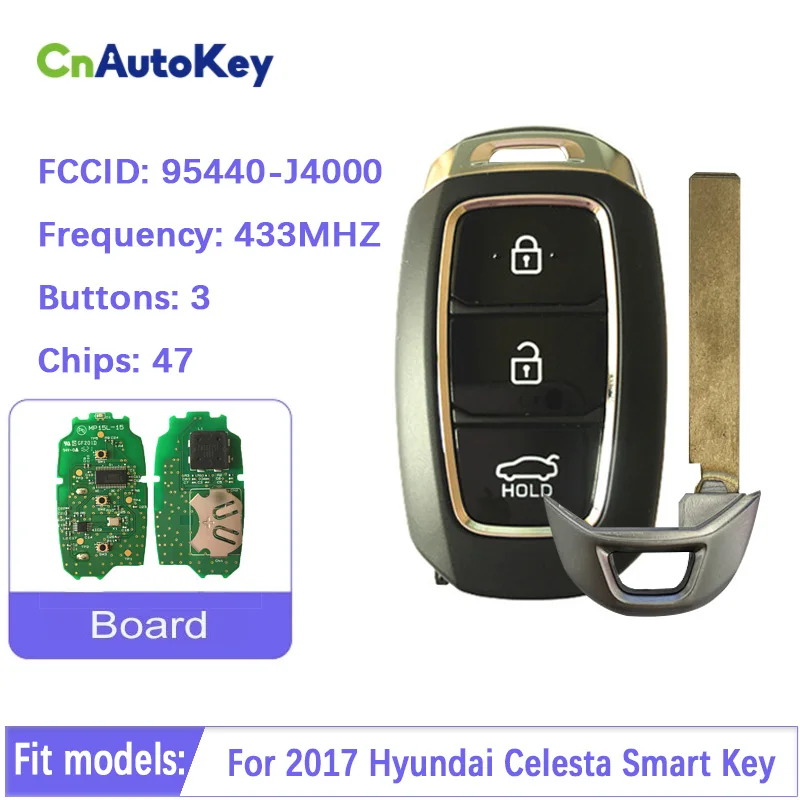 

CN020089 For Hyundai 2017 Smart Remote Car Auto Key Control Fob 433mhz with 47 Chip 95440-J4000