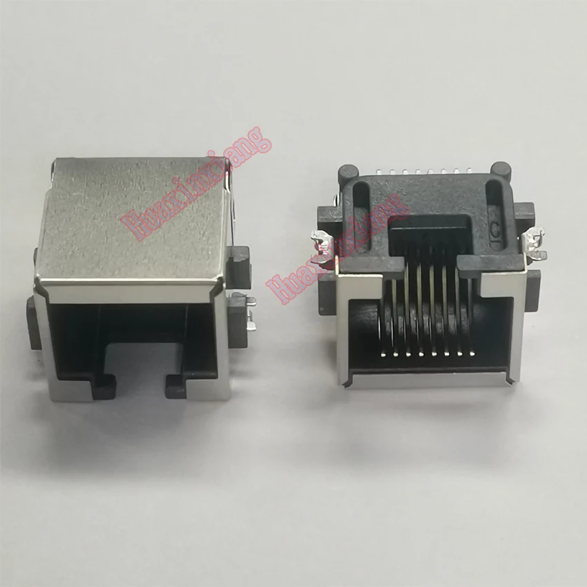 100PCS/Lot SMT RJ45 8P8C Female Jack/Socket Connector Sinking Plate Steel Shield Network Modular For Notebook