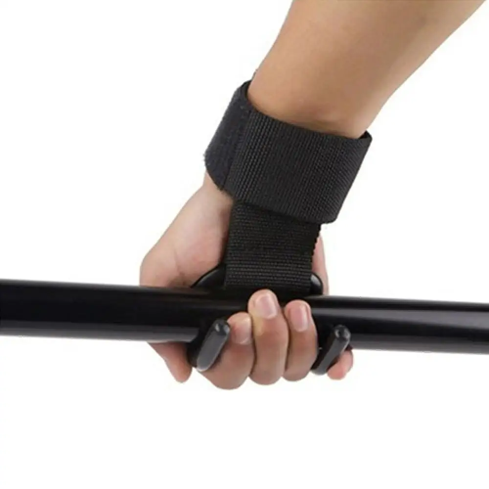 1Pc Pro sollevamento pesi allenamento Fitness palestra gancio Grip Strap guanto supporto polso sollevamento pesi