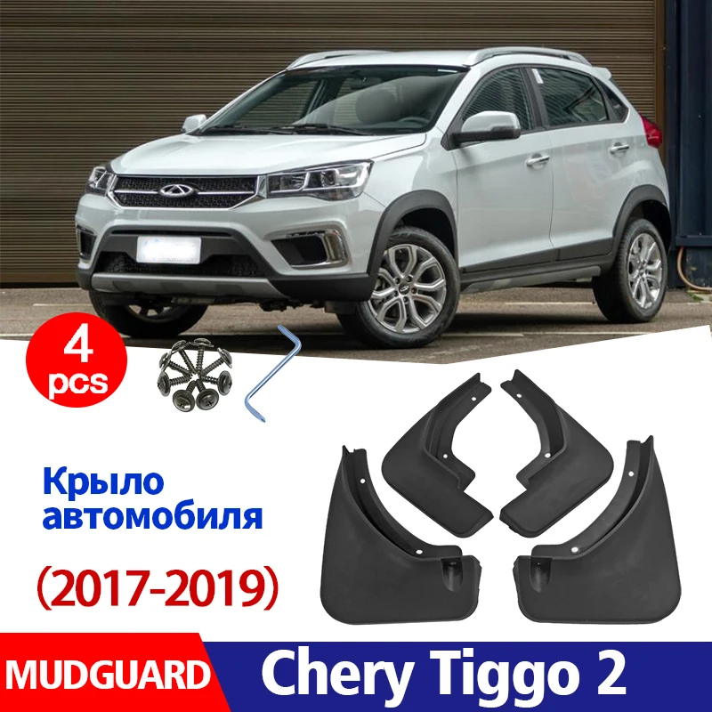 

2017-2019 Mudguard FOR Chery Tiggo 2 Mudflaps Guard Splash Mud Flap Fender Mudguards Car Accessories Auto Styline Front Rear4pcs