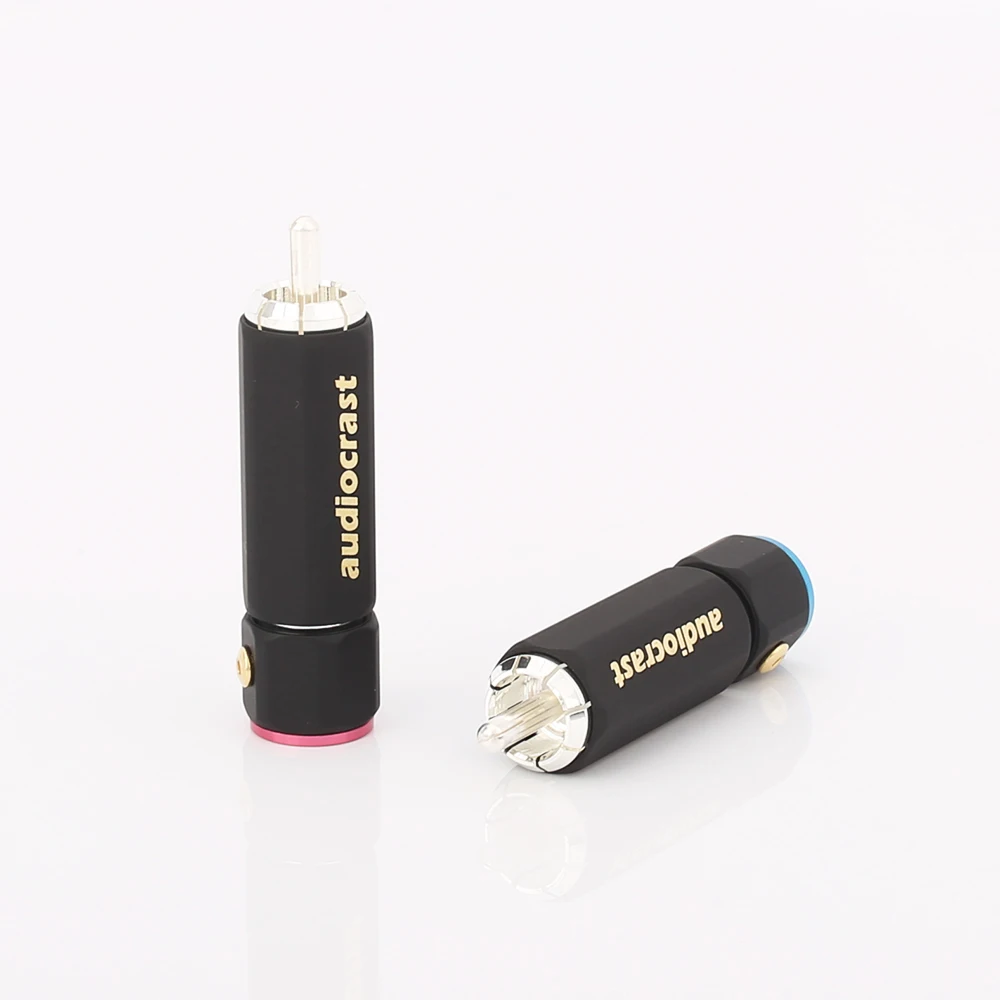 Il blocco della spina RCA placcato argento di alta qualità raccoglie il connettore HIFI del connettore A/V A saldare per il cavo fai da te