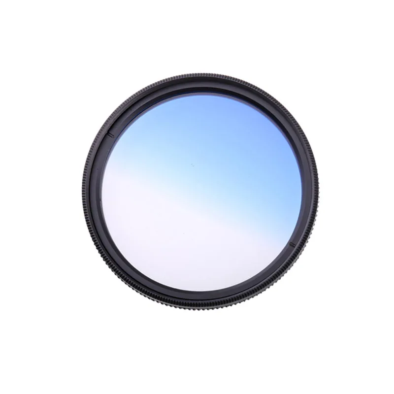 تخرج تدريجيا اللون DSLR كاميرا عدسة تصفية 49 مللي متر 52 مللي متر 55 مللي متر 58 مللي متر 62 مللي متر 67 مللي متر 72 مللي متر 77 مللي متر الأزرق أحمر برتقالي عدسة تصفية