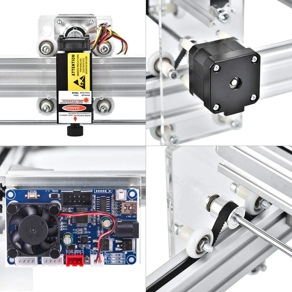 Imagem -02 - Gravador a Laser 15w Máquina de Gravura Cnc Área de Trabalho 65cm x 50cm Máquina de Madeira Router com Controlador Offline Twowin6550