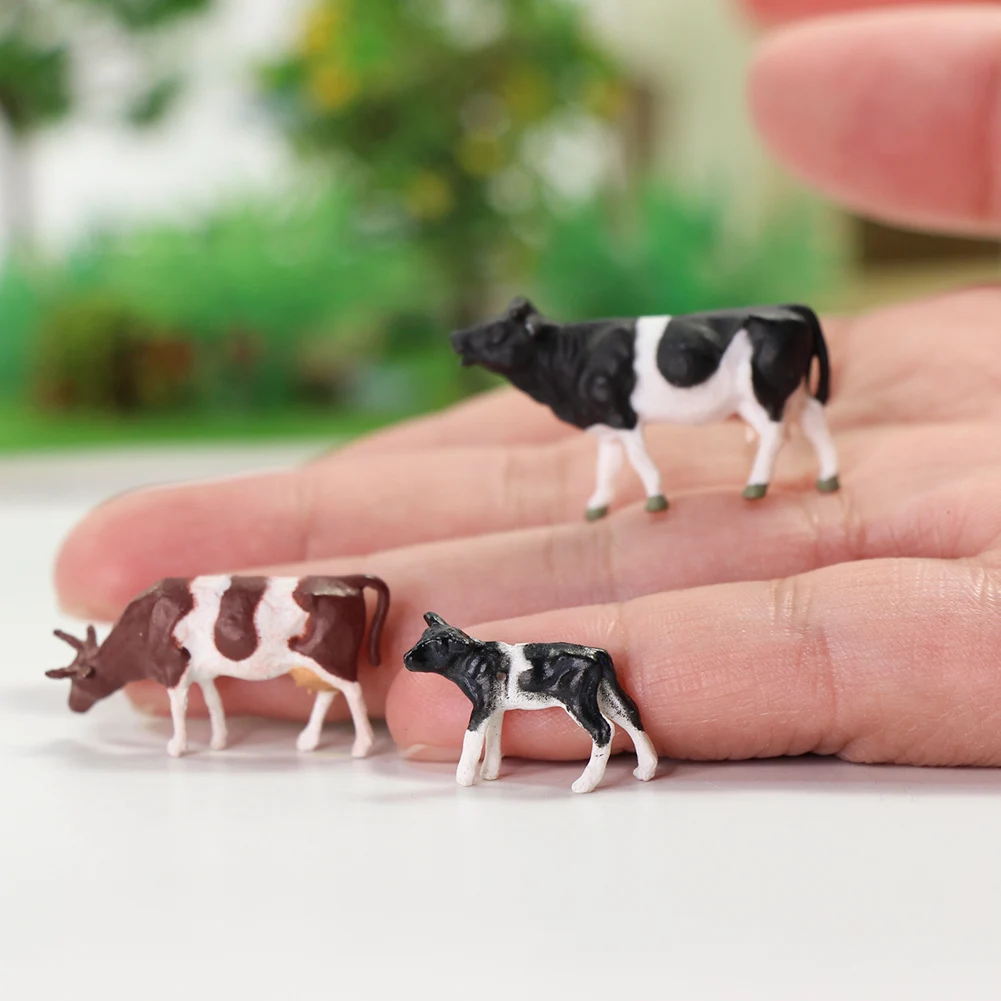 36pcs HO Scale 1:87 Model Horses Cows Cattle Model Figures Farm Animals AN8707