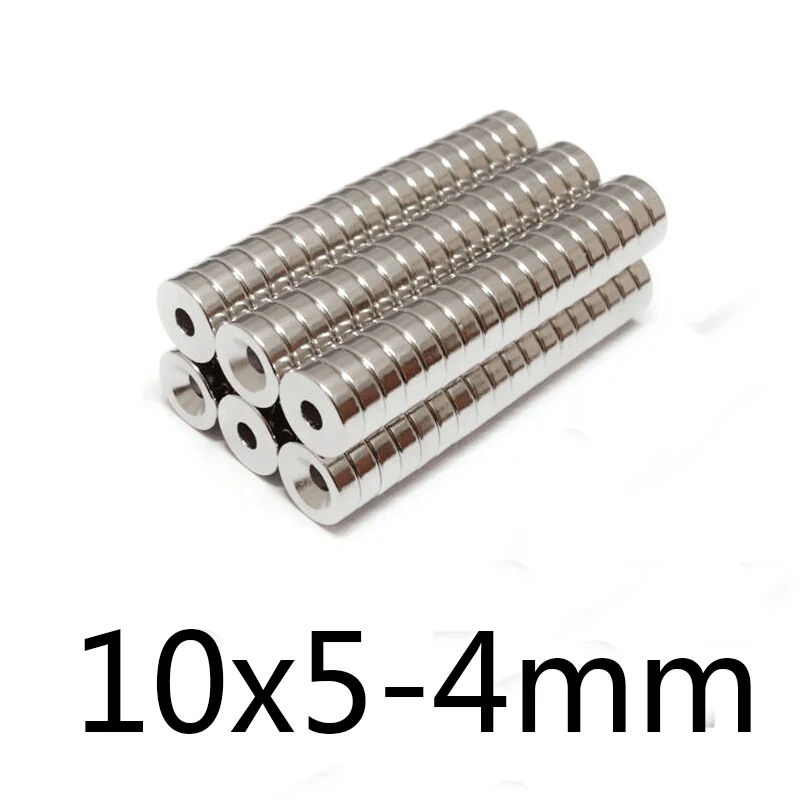 10/20/30PCS 10x5-4mm Stong Neodymium Magnets Disc 10x5 mm Hole 4mm Minor Diameter Magnet Round Countersunk Magnetic 10*5-4mm